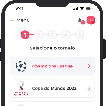 Crie bolões dos melhores torneios